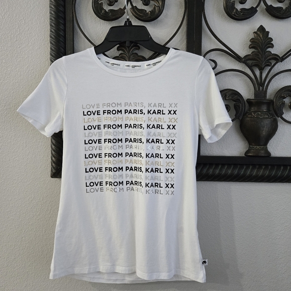 Karl Lagerfeld Love From Paris Graphic Tee - Picture 4 of 11